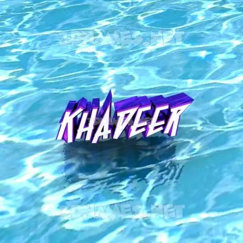 khadeer in Water style - 3D name wallpaper khadeer in Water style - 3D name wallpaper