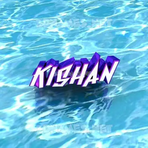kishan in Water style - 3D name wallpaper