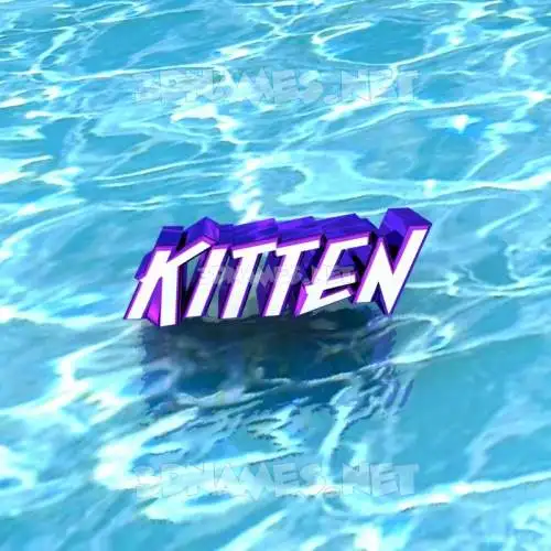 kitten in Water style - 3D name wallpaper kitten in Water style - 3D name wallpaper