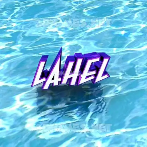 lahel in Water style - 3D name wallpaper lahel in Water style - 3D name wallpaper