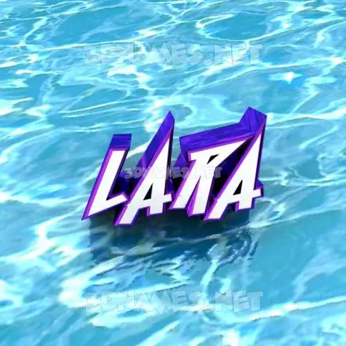 lara in Water style - 3D name wallpaper