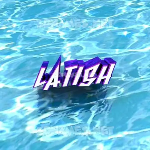 latish in Water style - 3D name wallpaper