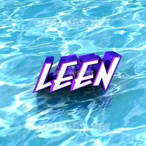 leen in Water style - 3D name wallpaper