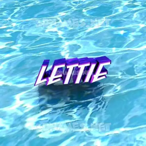 lettie in Water style - 3D name wallpaper