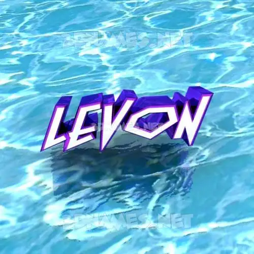 levon in Water style - 3D name wallpaper