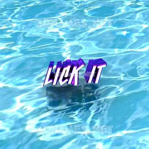 lick it in Water style - 3D name wallpaper lick it in Water style - 3D name wallpaper