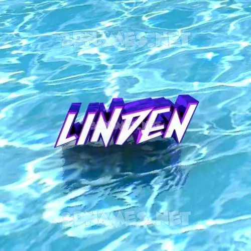 linden in Water style - 3D name wallpaper linden in Water style - 3D name wallpaper