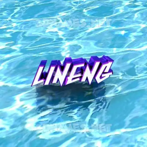 lineng in Water style - 3D name wallpaper