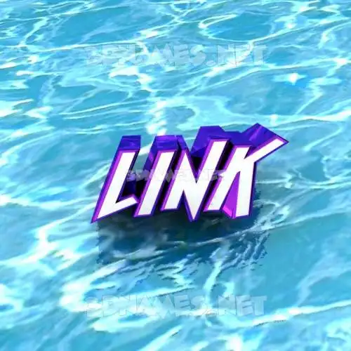 link in Water style - 3D name wallpaper