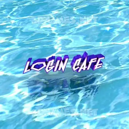 login cafe in Water style - 3D name wallpaper