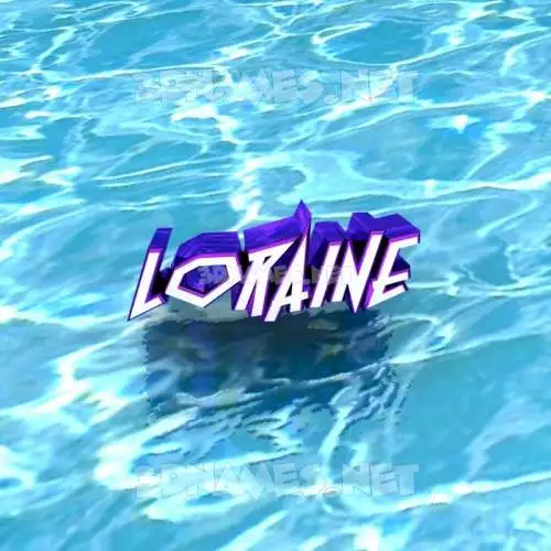 loraine in Water style - 3D name wallpaper loraine in Water style - 3D name wallpaper