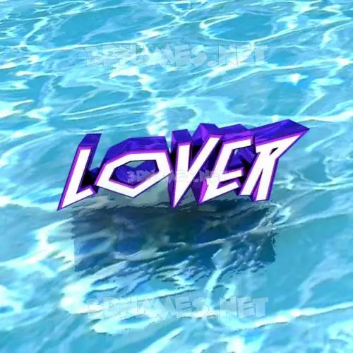 lover in Water style - 3D name wallpaper lover in Water style - 3D name wallpaper