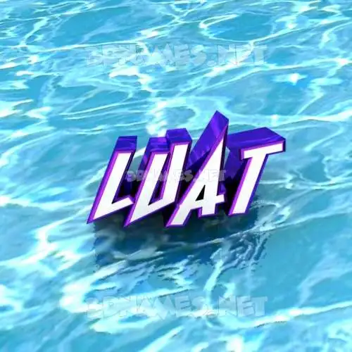 luat in Water style - 3D name wallpaper