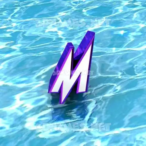 m in Water style - 3D name wallpaper m in Water style - 3D name wallpaper
