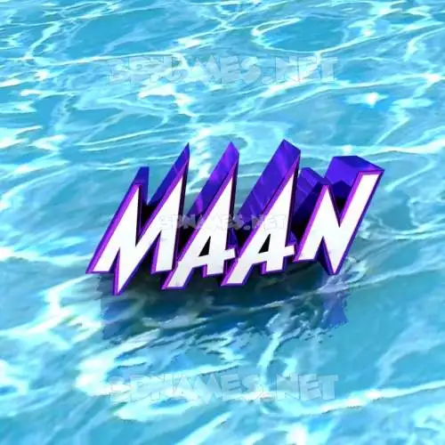 maan in Water style - 3D name wallpaper