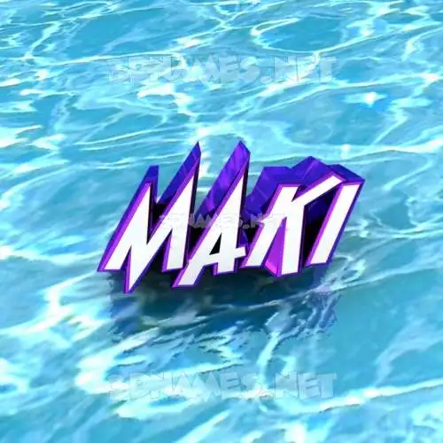 maki in Water style - 3D name wallpaper maki in Water style - 3D name wallpaper