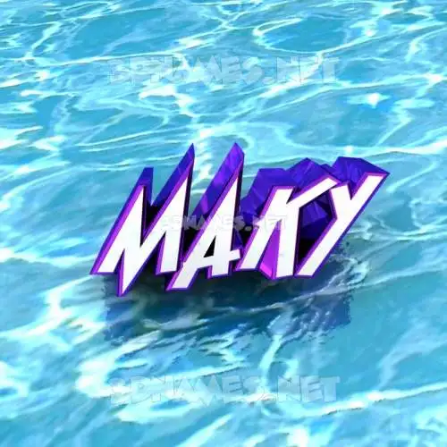 maky in Water style - 3D name wallpaper maky in Water style - 3D name wallpaper