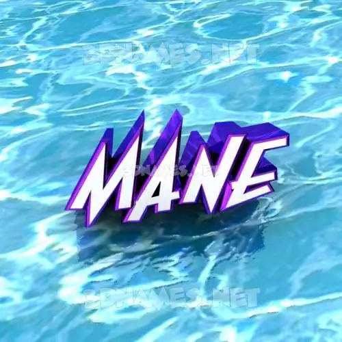 mane in Water style - 3D name wallpaper