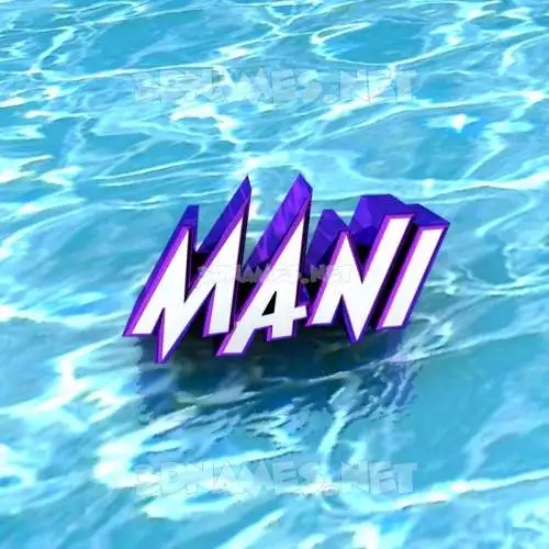 mani in Water style - 3D name wallpaper mani in Water style - 3D name wallpaper