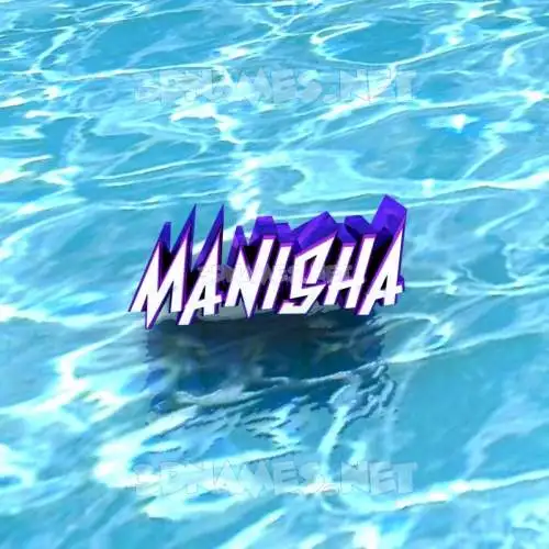 manisha in Water style - 3D name wallpaper