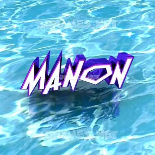 manon in Water style - 3D name wallpaper manon in Water style - 3D name wallpaper