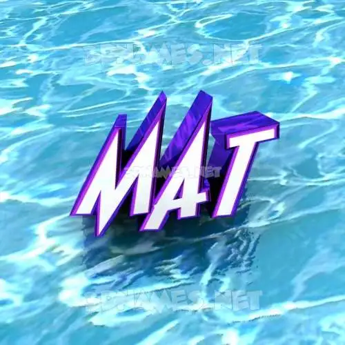 mat in Water style - 3D name wallpaper mat in Water style - 3D name wallpaper