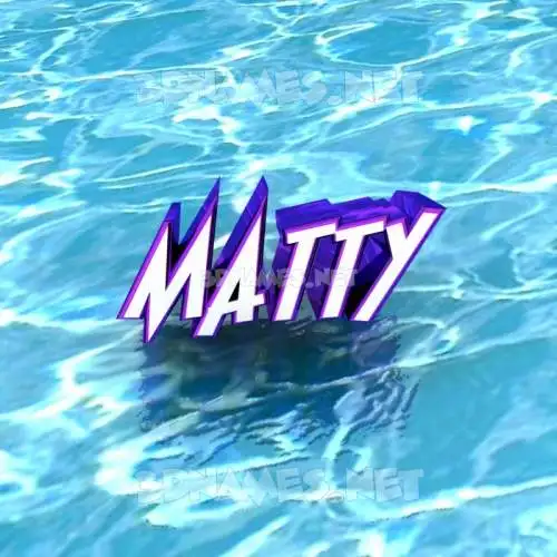 matty in Water style - 3D name wallpaper matty in Water style - 3D name wallpaper