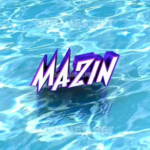 mazin in Water style - 3D name wallpaper