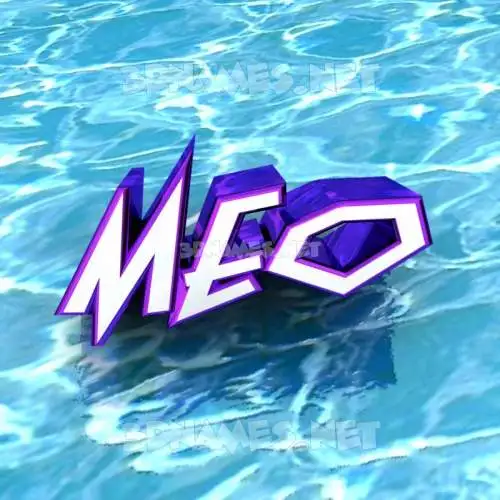 meo in Water style - 3D name wallpaper