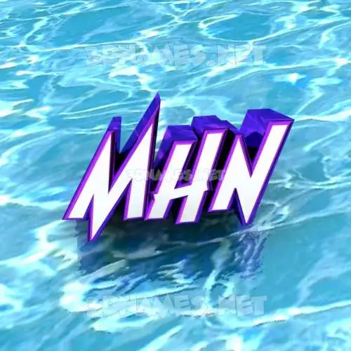 mhn in Water style - 3D name wallpaper
