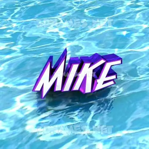 mike in Water style - 3D name wallpaper