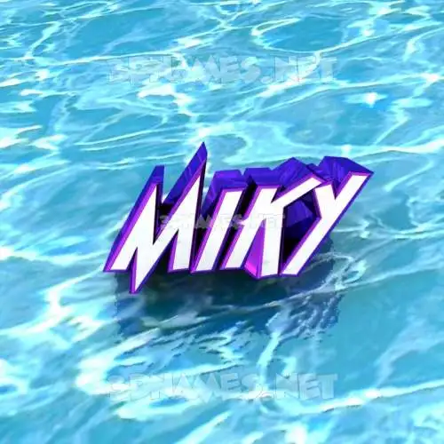 miky in Water style - 3D name wallpaper miky in Water style - 3D name wallpaper