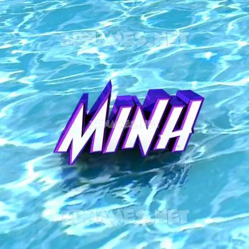 minh in Water style - 3D name wallpaper