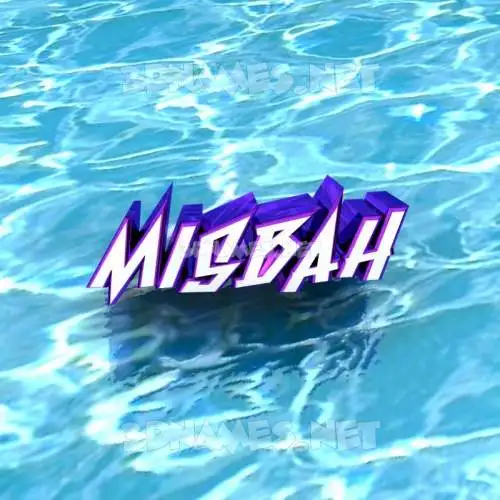 misbah in Water style - 3D name wallpaper misbah in Water style - 3D name wallpaper