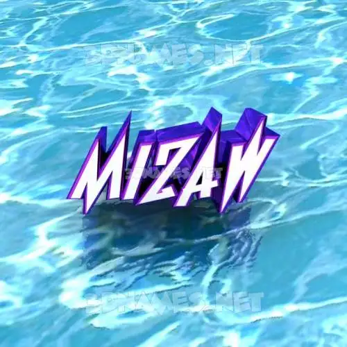 mizaw in Water style - 3D name wallpaper mizaw in Water style - 3D name wallpaper