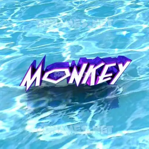 monkey in Water style - 3D name wallpaper