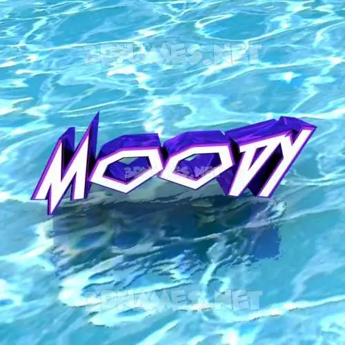 moody in Water style - 3D name wallpaper moody in Water style - 3D name wallpaper