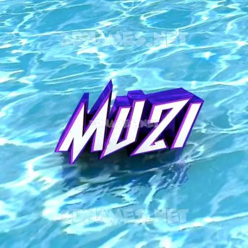 muzi in Water style - 3D name wallpaper muzi in Water style - 3D name wallpaper