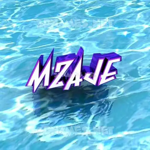 mzaje in Water style - 3D name wallpaper