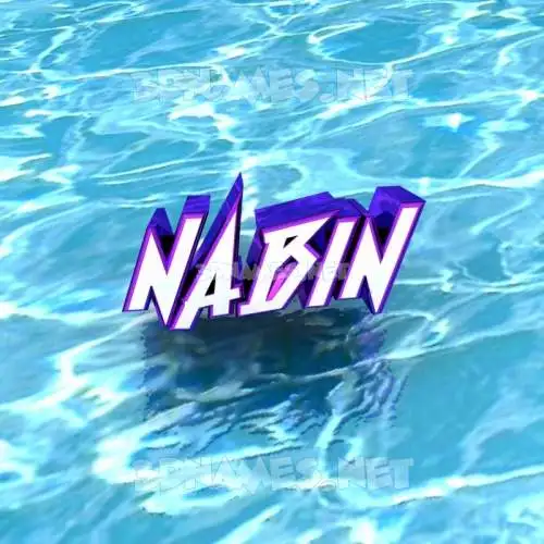 nabin in Water style - 3D name wallpaper