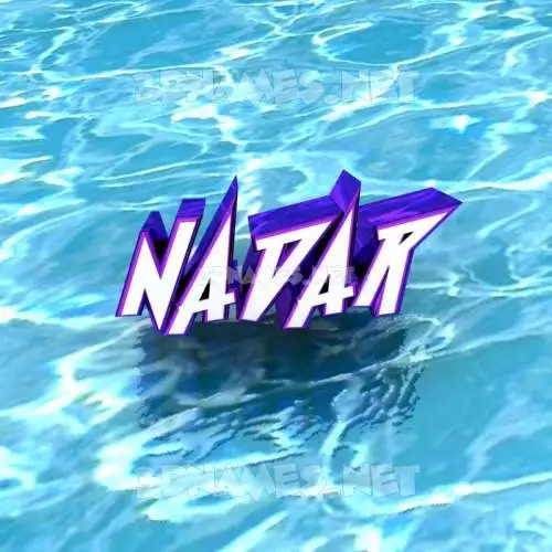 nadar in Water style - 3D name wallpaper