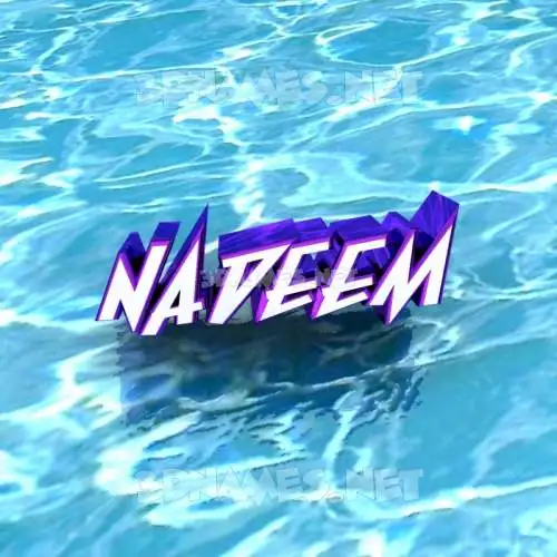 nadeem in Water style - 3D name wallpaper nadeem in Water style - 3D name wallpaper