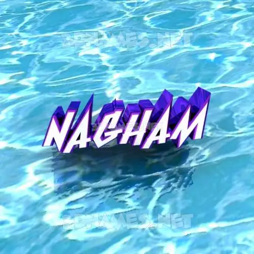 nagham in Water style - 3D name wallpaper nagham in Water style - 3D name wallpaper