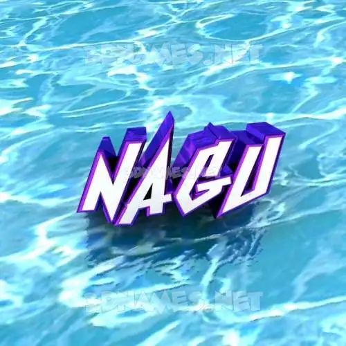 nagu in Water style - 3D name wallpaper