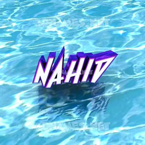 nahid in Water style - 3D name wallpaper nahid in Water style - 3D name wallpaper