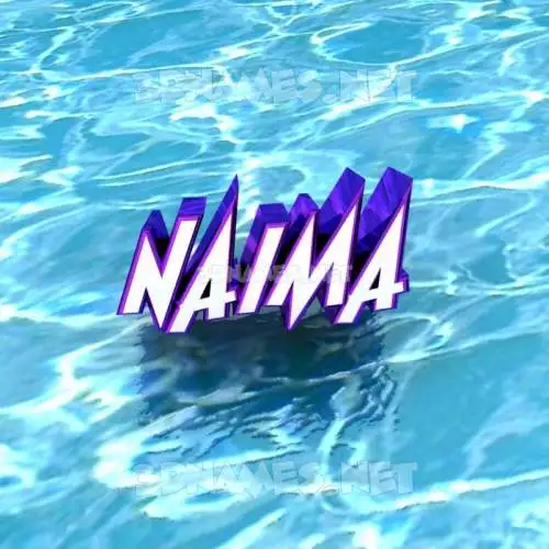 naima in Water style - 3D name wallpaper