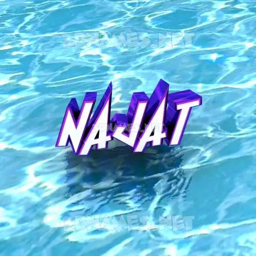 najat in Water style - 3D name wallpaper najat in Water style - 3D name wallpaper