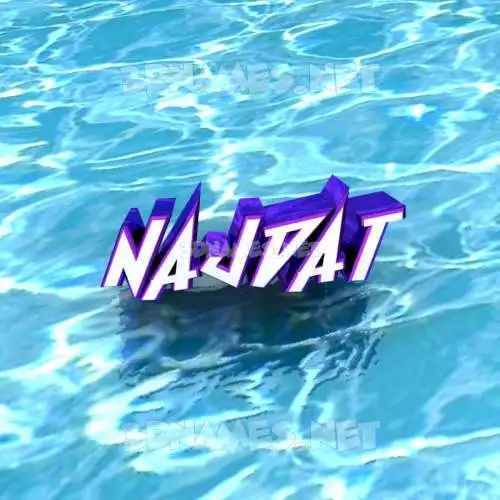 najdat in Water style - 3D name wallpaper najdat in Water style - 3D name wallpaper