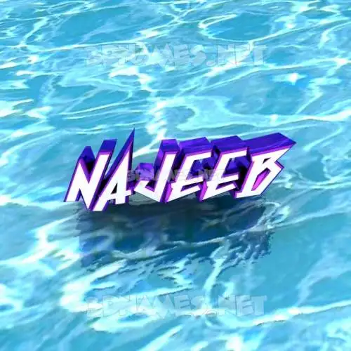 najeeb in Water style - 3D name wallpaper najeeb in Water style - 3D name wallpaper
