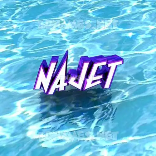 najet in Water style - 3D name wallpaper najet in Water style - 3D name wallpaper